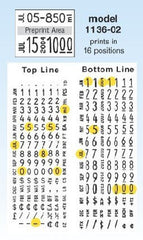 Monarch 1136-02 Price Gun band layout