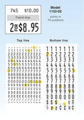 Monarch 1152 Price Guns - 2 Line BOLD Print - American Price Mark