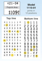 Monarch 1115-01 Price Gun band layout