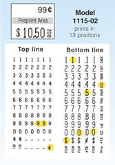 Monarch 1115-02 Price Gun band layout