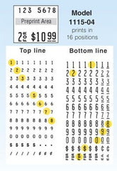 Monarch 1115-04 Price Gun band layout