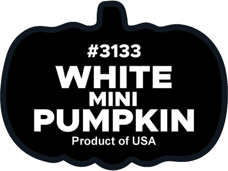 White mini pumpkin plu labels 3133