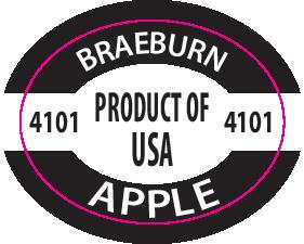 Braeburn Apple PLU labels 4101