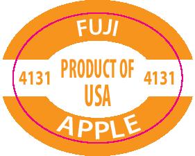 Fuji Apple PLU 4131 labels