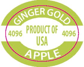 Ginger Gold Apple PLU 4096 labels