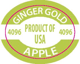 Ginger Gold Apple PLU 4096 labels
