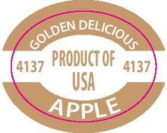 Golden Delicious Apple PLU 4137 labels