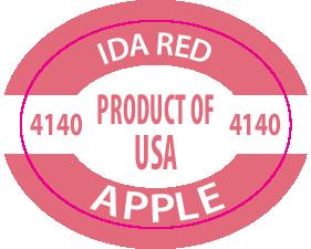 Ida Red Apple PLU 4140 labels