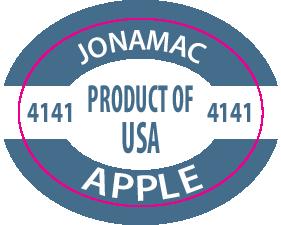 Jonamac Apple PLU 4141 labels