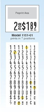 Monarch 1151 Price Guns - 1 Line BOLD Print - American Price Mark 