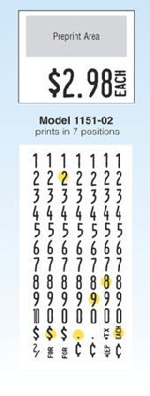 Monarch 1151 Price Guns - 1 Line BOLD Print - American Price Mark 