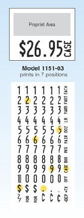 Monarch 1151 Price Guns - 1 Line BOLD Print - American Price Mark 