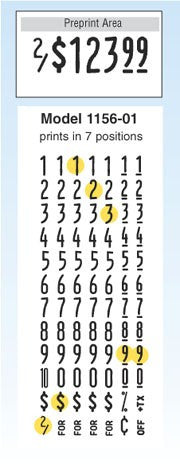 Monarch 1156 Price Guns - 1 Line BOLD Print - American Price Mark 