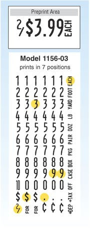 Monarch 1156 Price Guns - 1 Line BOLD Print - American Price Mark 